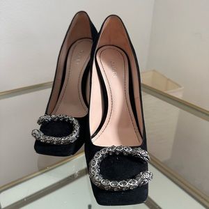 Gucci Dionysus black suede embellished pumps 5